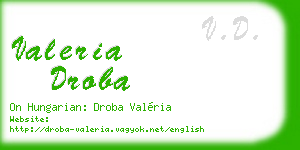 valeria droba business card