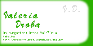 valeria droba business card